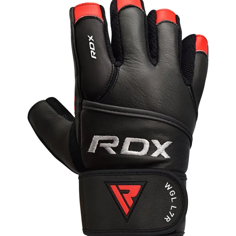 RDX L7 Crown Leather Fitness Gloves with Strap
