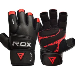 RDX L7 Crown Leather Fitness Gloves with Strap