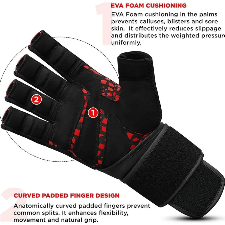 RDX L7 Weight Lifting Leather Gym Gloves