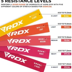 RDX MP 5-in-1 Pull Up Assist & Body Stretching Bands for Training