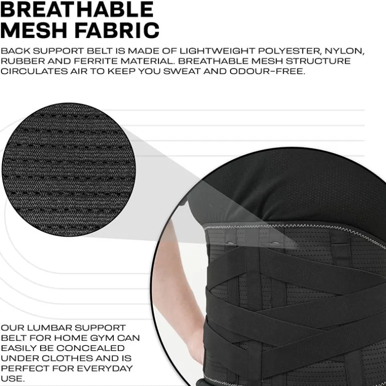 RDX PB Adjustable Waist Support Belt Lumber Padded for Lower Back Pain