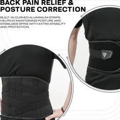 RDX PB Adjustable Waist Support Belt Lumber Padded for Lower Back Pain
