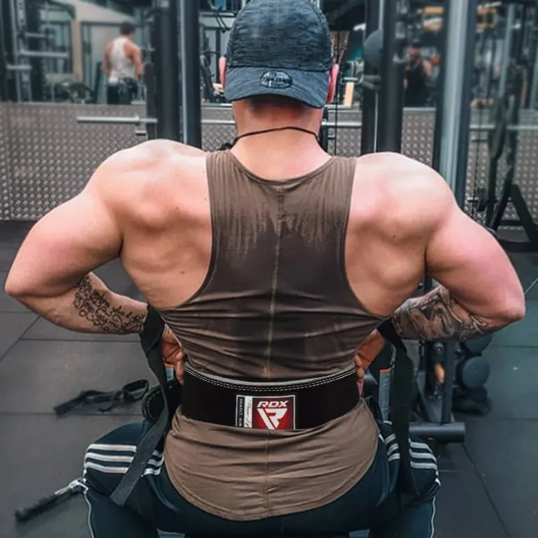 RDX 4PB Suede Leather Black Powerlifting Belt