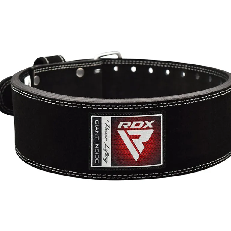 RDX 4PB Suede Leather Black Powerlifting Belt