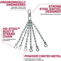 RDX PC 6 Hook Punch Bag Chains
