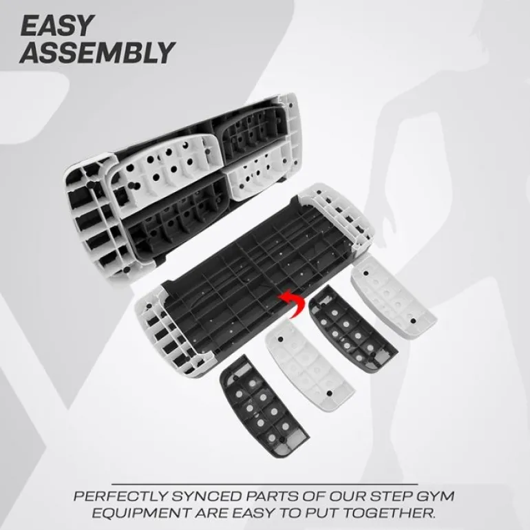 RDX 1P 20cm Aerobic Step Platform with 3 Level Risers 5cm Height Each