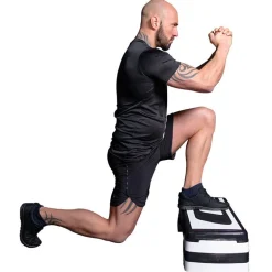 RDX 1P 20cm Aerobic Step Platform with 3 Level Risers 5cm Height Each