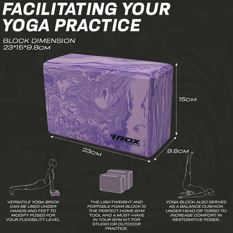 RDX PG EVA Foam High Density Non-Slips Yoga Block
