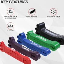 RDX P1 5-in-1 Pull Up Assist & Body Stretching Bands for Resistance Training