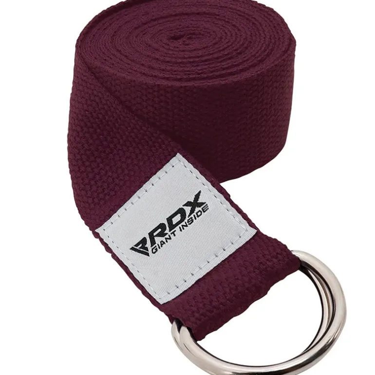 RDX P8 Non-Slip Cotton Yoga Strap with Rust Proof Steel D-Ring Buckle