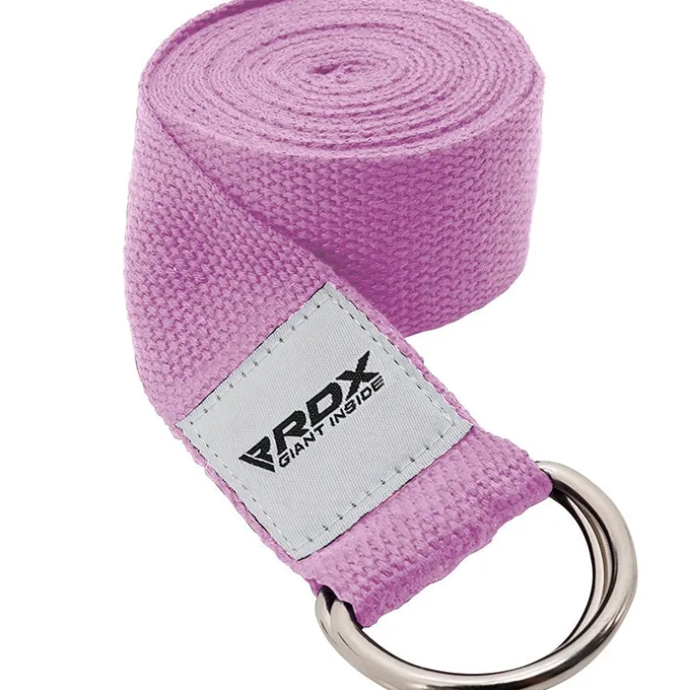 RDX P8 Non-Slip Cotton Yoga Strap with Rust Proof Steel D-Ring Buckle