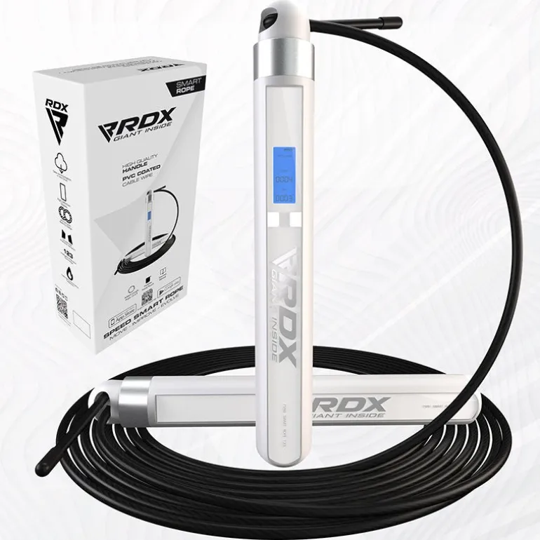 RDX 75P Rechargeable 10.3ft Smart Digital Counter Skipping Rope with USB & App