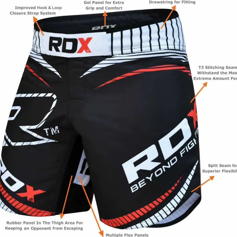 RDX R1 MMA Shorts Black/Red