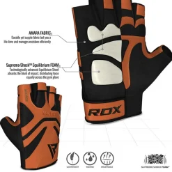 RDX S12 Leather Fitness Training Gloves