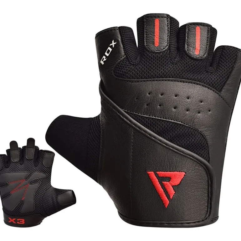 RDX S2 Leather Fitness Training Gloves