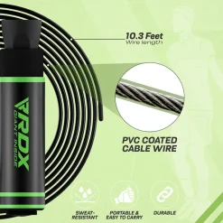 RDX SR Adjustable 10.3ft Non-Slip Memory Foam Soft Handles Skipping Rope