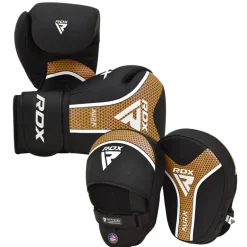 RDX T17 Aura Plus boxing glove with pads bundle