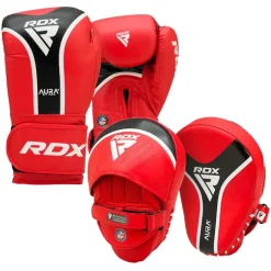 RDX T17 Aura Plus boxing glove with pads bundle