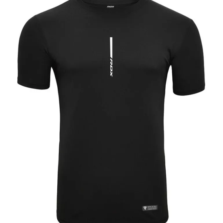 RDX T2 Black Short Sleeves Sweat-Wicking Gym T-Shirt