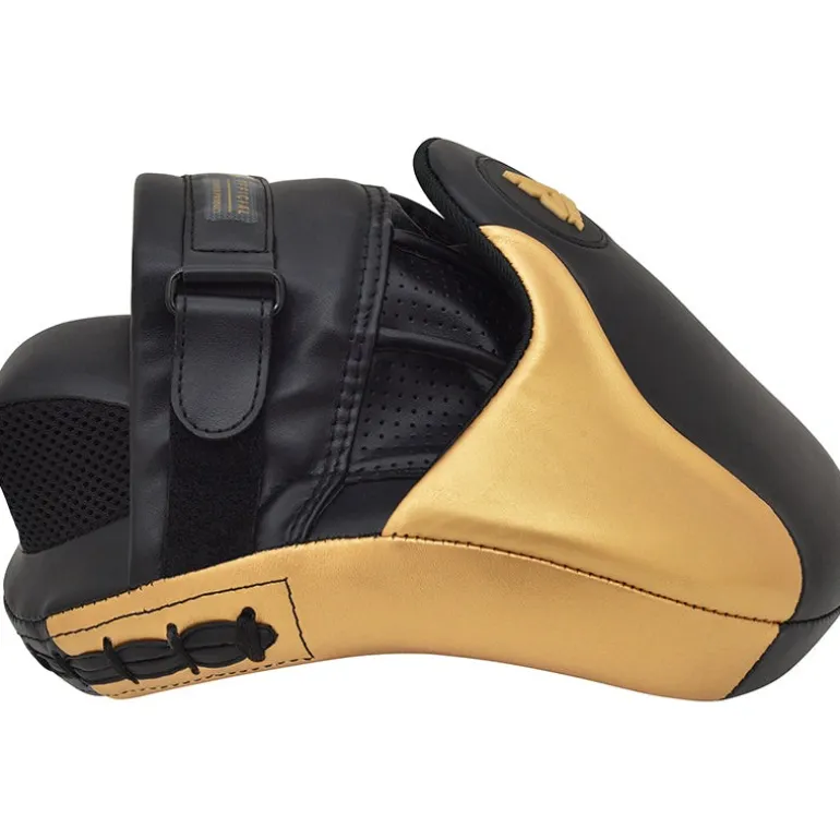 RDX T13 Boxing Gloves & Focus Pads Golden / Black