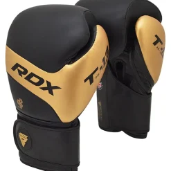 RDX T13 Boxing Gloves & Focus Pads Golden / Black