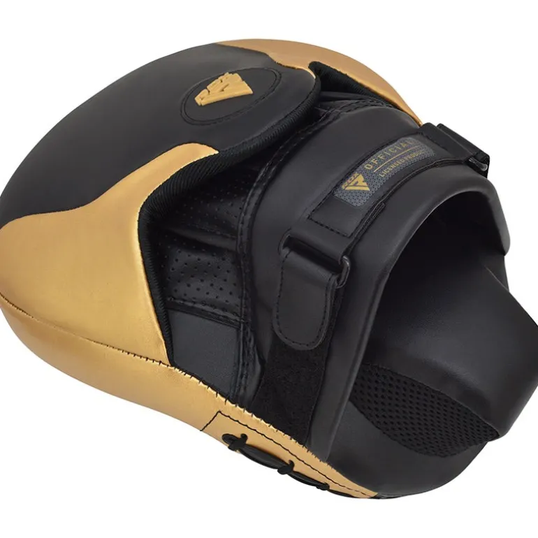 RDX T13 Boxing Gloves & Focus Pads Golden / Black