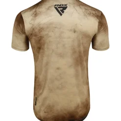 RDX T14 Harrier Tattoo Brown Short Sleeves Sweat-Wicking Workout Gym T-Shirt