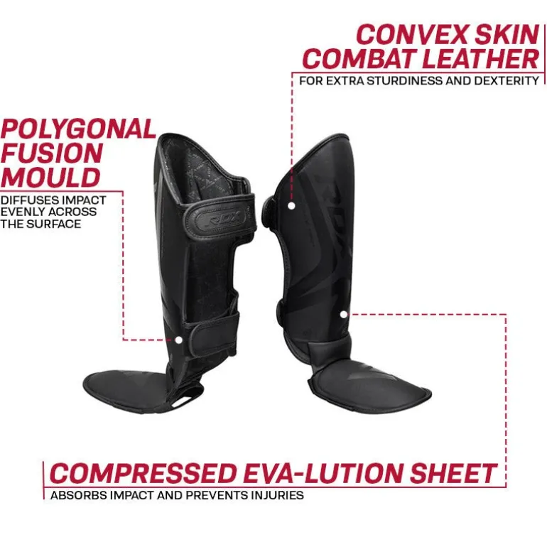 RDX T15 Noir Black Shin Instep Guards