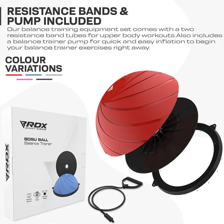 RDX TP Yoga Balance Trainer Half Ball with Resistance Tubes & Air Pump
