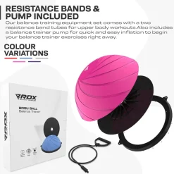 RDX TP Yoga Balance Trainer Half Ball with Resistance Tubes & Air Pump