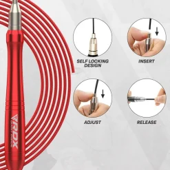 RDX W2 Adjustable 10.3ft Skipping Rope with Non-Slip Aluminum Handles