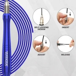 RDX W2 Adjustable 10.3ft Skipping Rope with Non-Slip Aluminum Handles
