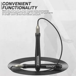 RDX W2 Adjustable 10.3ft Skipping Rope with Non-Slip Aluminum Handles