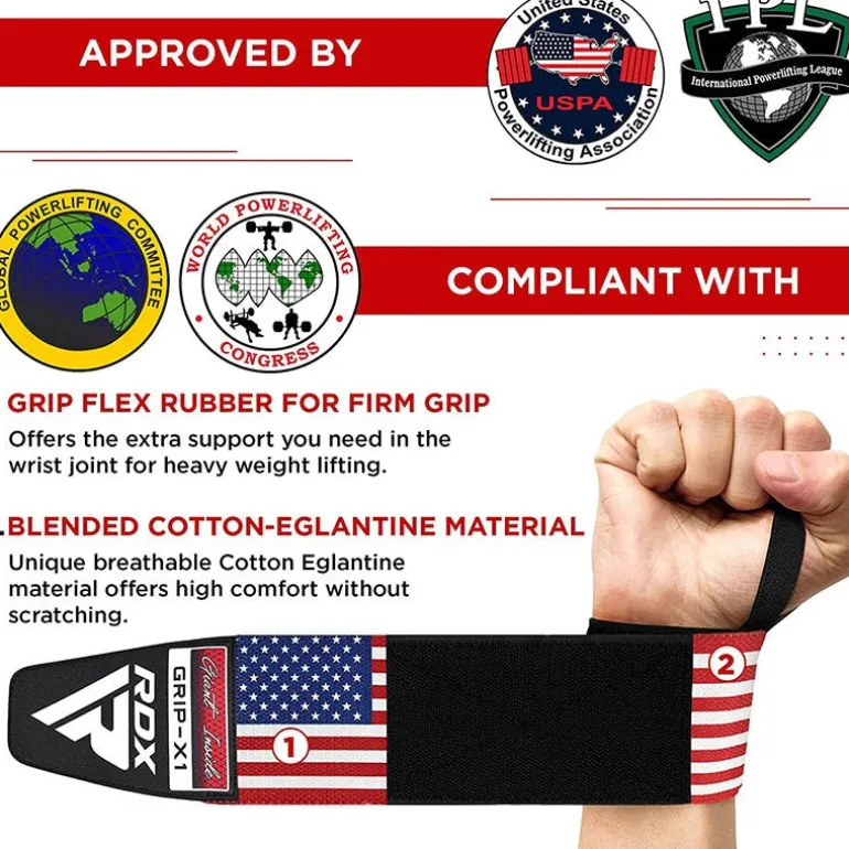 RDX W3AF Wrist Support Wraps For Weightlifting Oeko-Tex® Standard 100 Certified