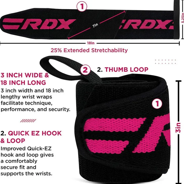 RDX W2 Bodybuilding Wrist Wraps
