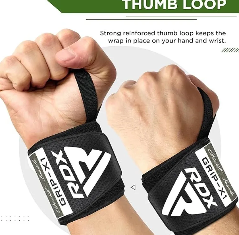 RDX W3 IPL USPA Approved Powerlifting Wrist Support Wraps with Thumb Loops OEKO-TEXStandard 100 certified