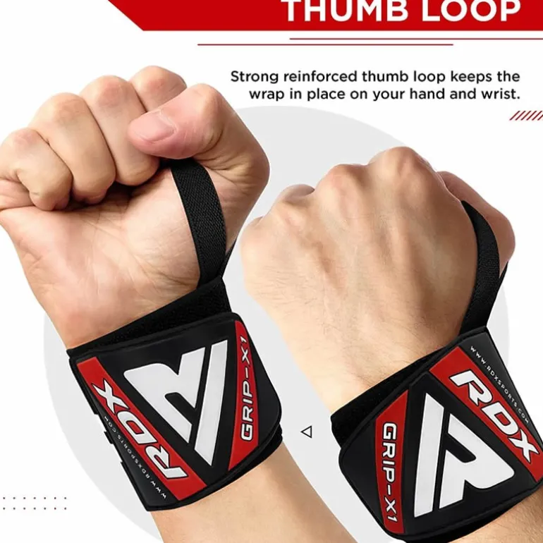 RDX W3 IPL USPA Approved Powerlifting Wrist Support Wraps with Thumb Loops OEKO-TEXStandard 100 certified