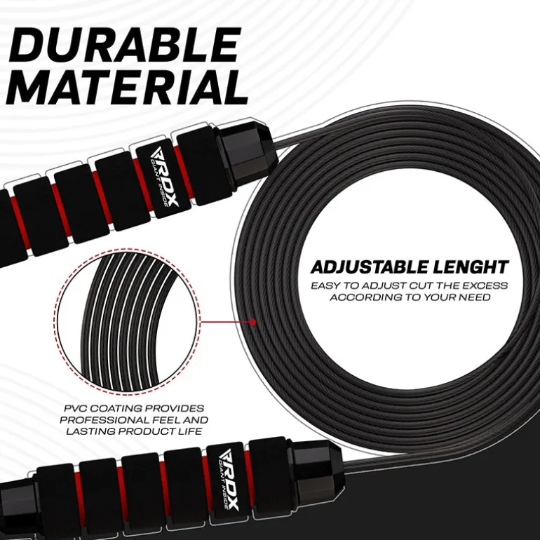 RDX W1 Jump Rope With Foam Handles