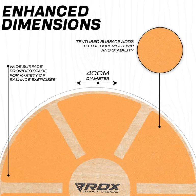 RDX W1 Wooden Wobble Round Balance Board