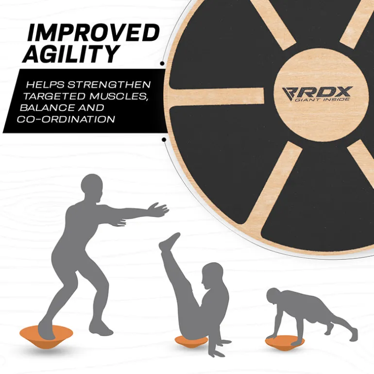RDX W1 Wooden Wobble Round Balance Board