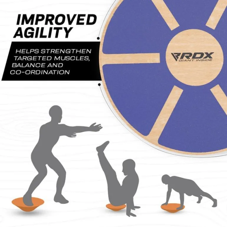 RDX W1 Wooden Wobble Round Balance Board
