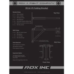 RDX X3 Folding Black Wall Bracket