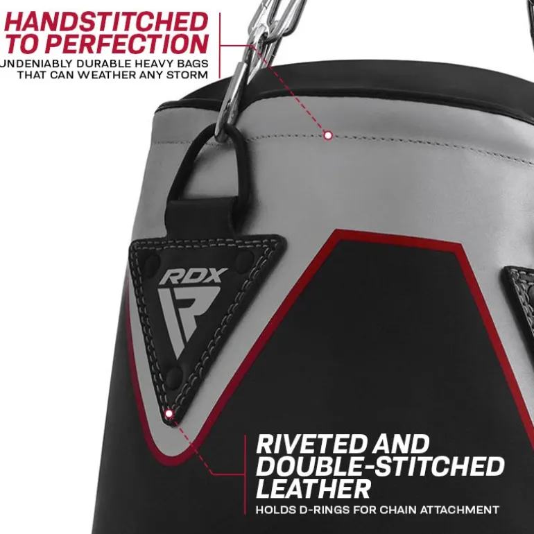 RDX X1 4ft / 5ft 2-in-1 Black Boxing & MMA Training Punch Bag Set