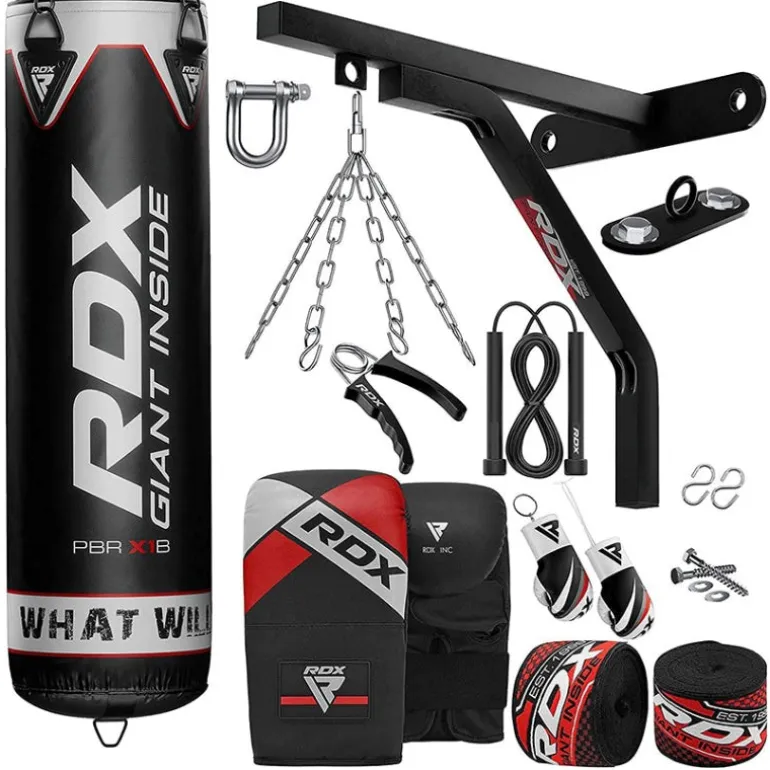 RDX X1 4ft / 5ft 17-in-1 Heavy Boxing Punch Bag & Mitts Set