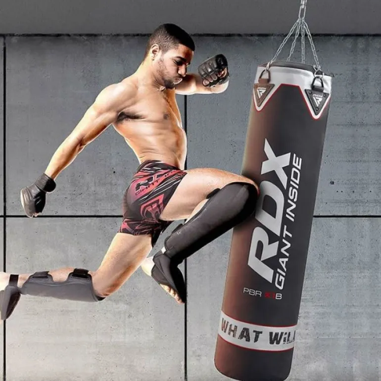 RDX X1 4ft / 5ft 4-in-1 Punch Bag with bag gloves & wall Bracket Set