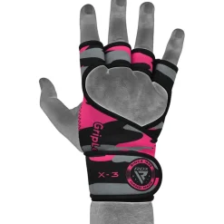 RDX X3 Pink Weightlifting Grips For Women