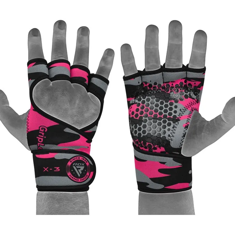 RDX X3 Pink Weightlifting Grips For Women